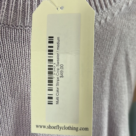 NWT boutique cropped sweater, size small - Picture 2 of 3